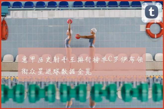 意甲历史射手王排行榜单C罗伊布领衔众星进球数据全览